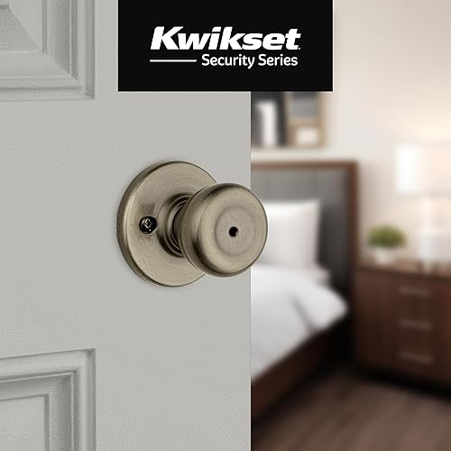 Miniatura 2 de Kwikset 93001-869 Tylo - Pomo para cama y baño en latón antiguo