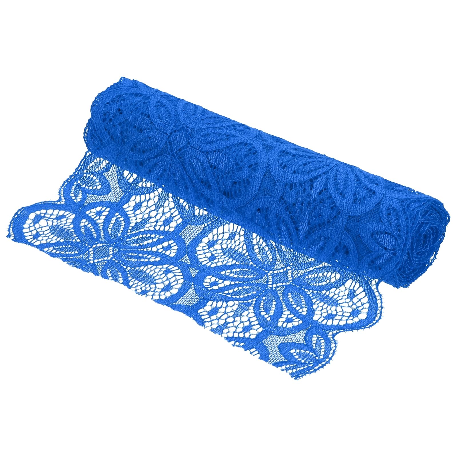 sourcing map Lace Ribbon 3 Yards 7 Inch Lace Flower Trim for Craft Gift Wrappers Headbands Wedding Light Blue
