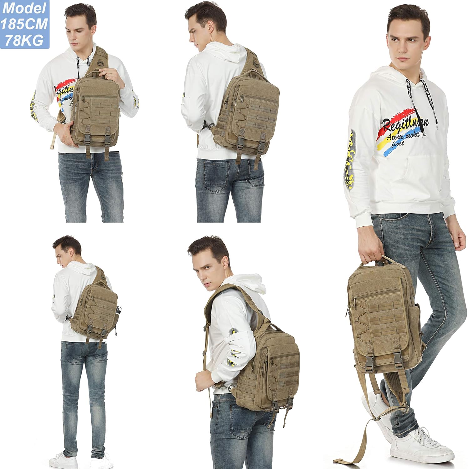 NICGID Tactical Military Backpack Daypack Molle Army Assault Pack Bug Out Bag Travel Fishing Hiking Trekking Rucksack - Image 7