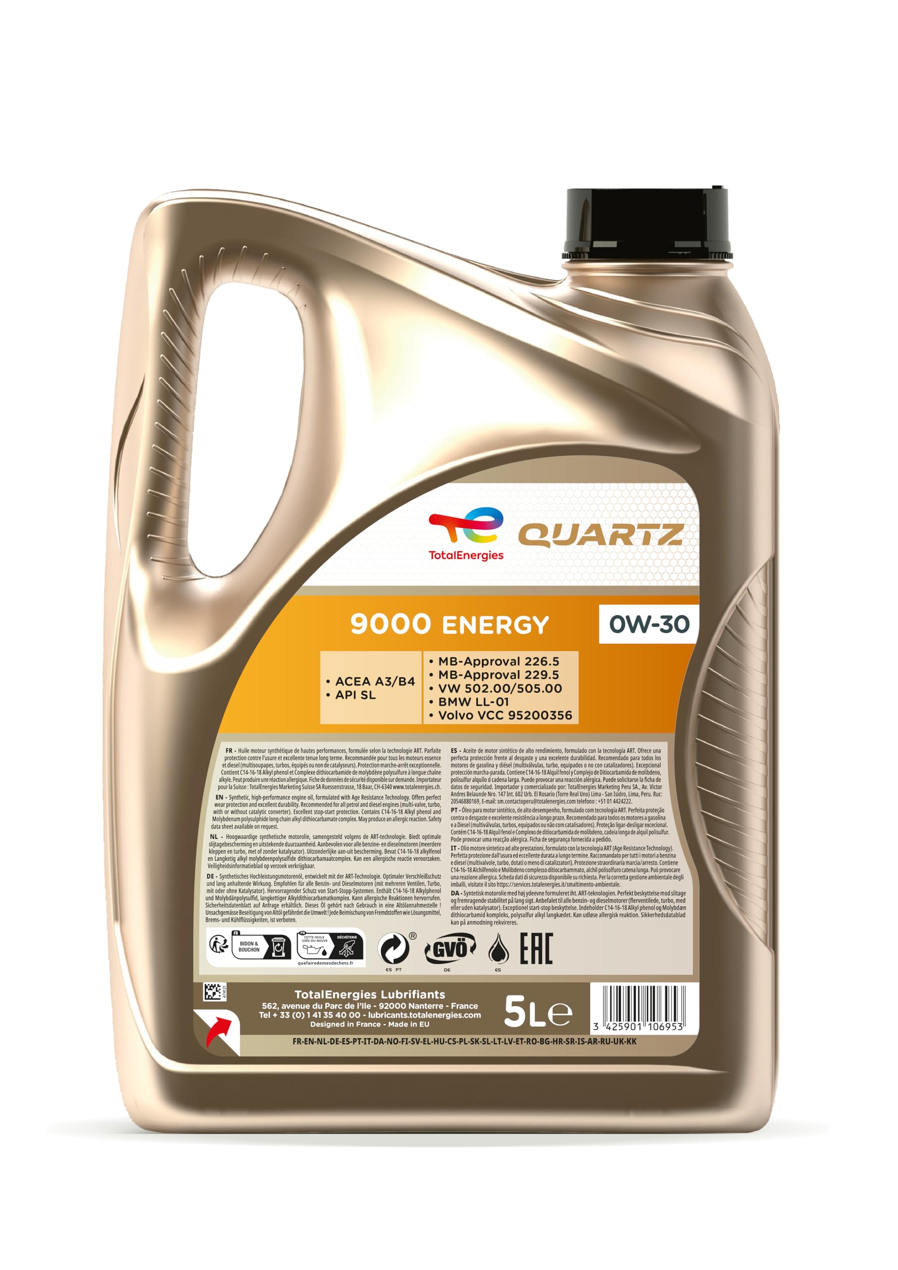 Total 0W-30 Quartz 9000 Energy - 5 Liter 0W30 Motoröl