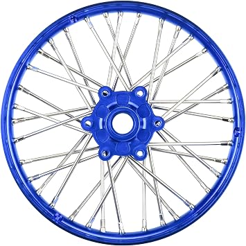 Pro-line Racing 1/4 Pro-Spec Aluminium V2 Bead Front Wheel Assembled Blue Promoto-MX PRO283600T1
