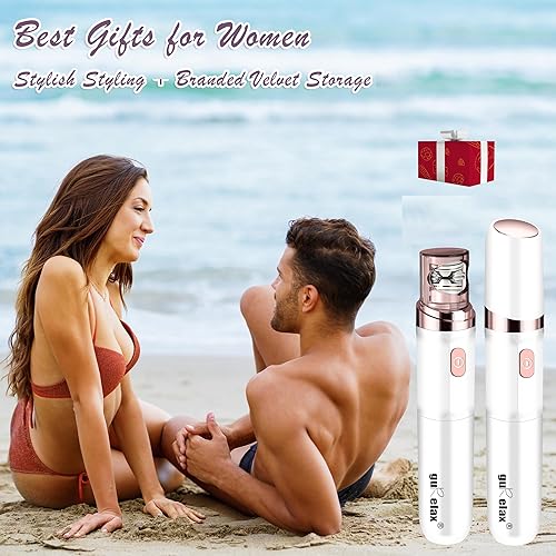 Miniatura 14 de Depilación facial para mujeres, removedor de vello facial eléctrico sin dolor para cara, labios, barbilla con 2 cabezales de repuesto Rosa+2 cabezas