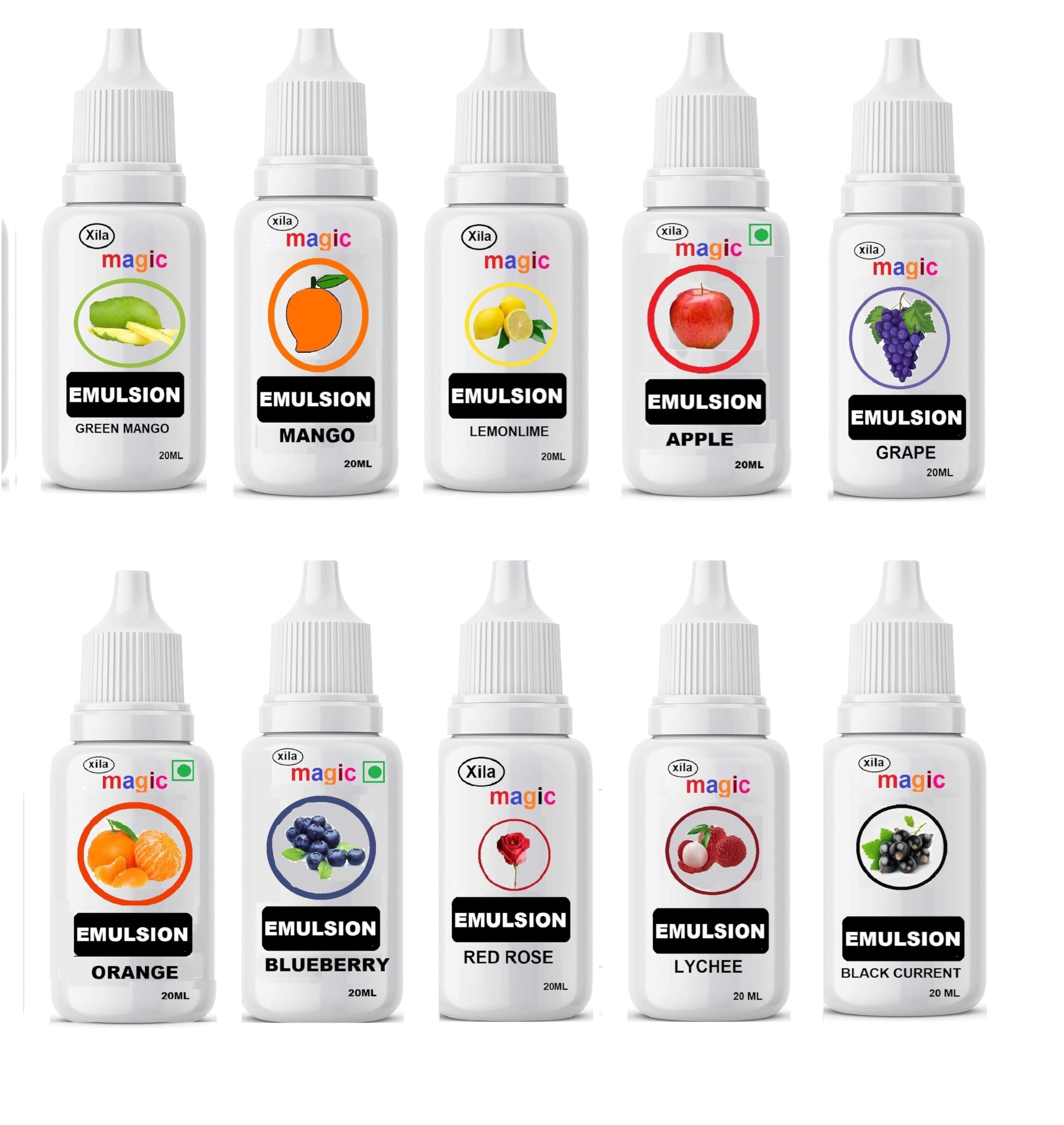 Xila Magic Food Emulsion, 20ml, 10 Flavours, Food Colouring and Flavouring for Ice Creams, Cakes, Drinks and Desserts-image-30