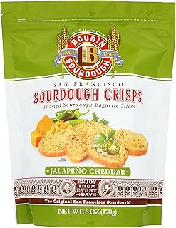 Boudin Bakery, Sourdough Crisps San Francisco Jalapeno Cheddar, 6 Ounce