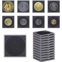 100 Pcs Coin Collection Holders with Sponges 43mm Coin Capsules Morgan Silver Dollar Coin Snap Holder Protectors for Collectors 8 Adjustable Diameters 19/21.5/24.5/27/31/33/38/40mm 100