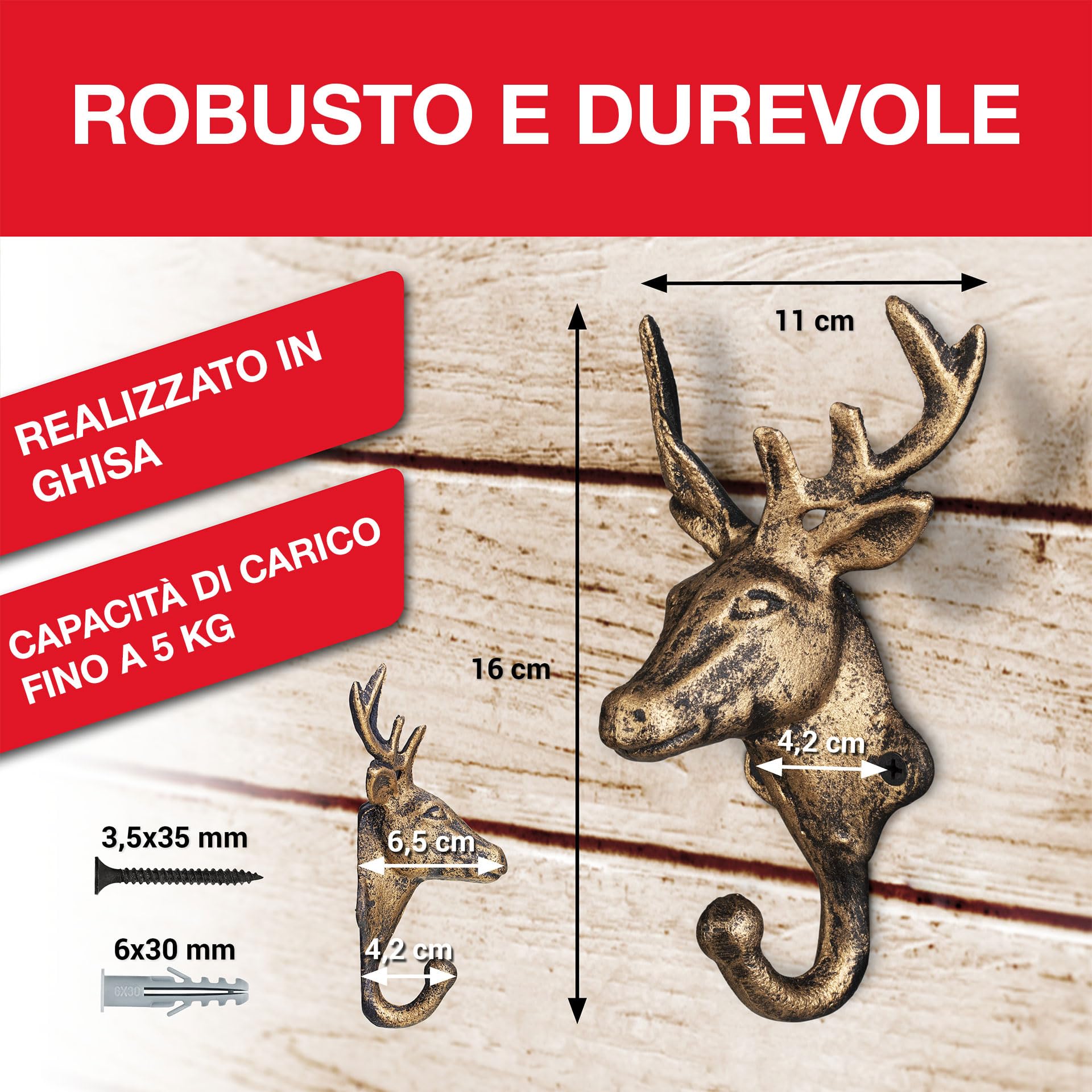 Miokycl Appendiabiti da parete impermeabile a forma di uccellini decorativi su ramo appendiabiti per (L rosso