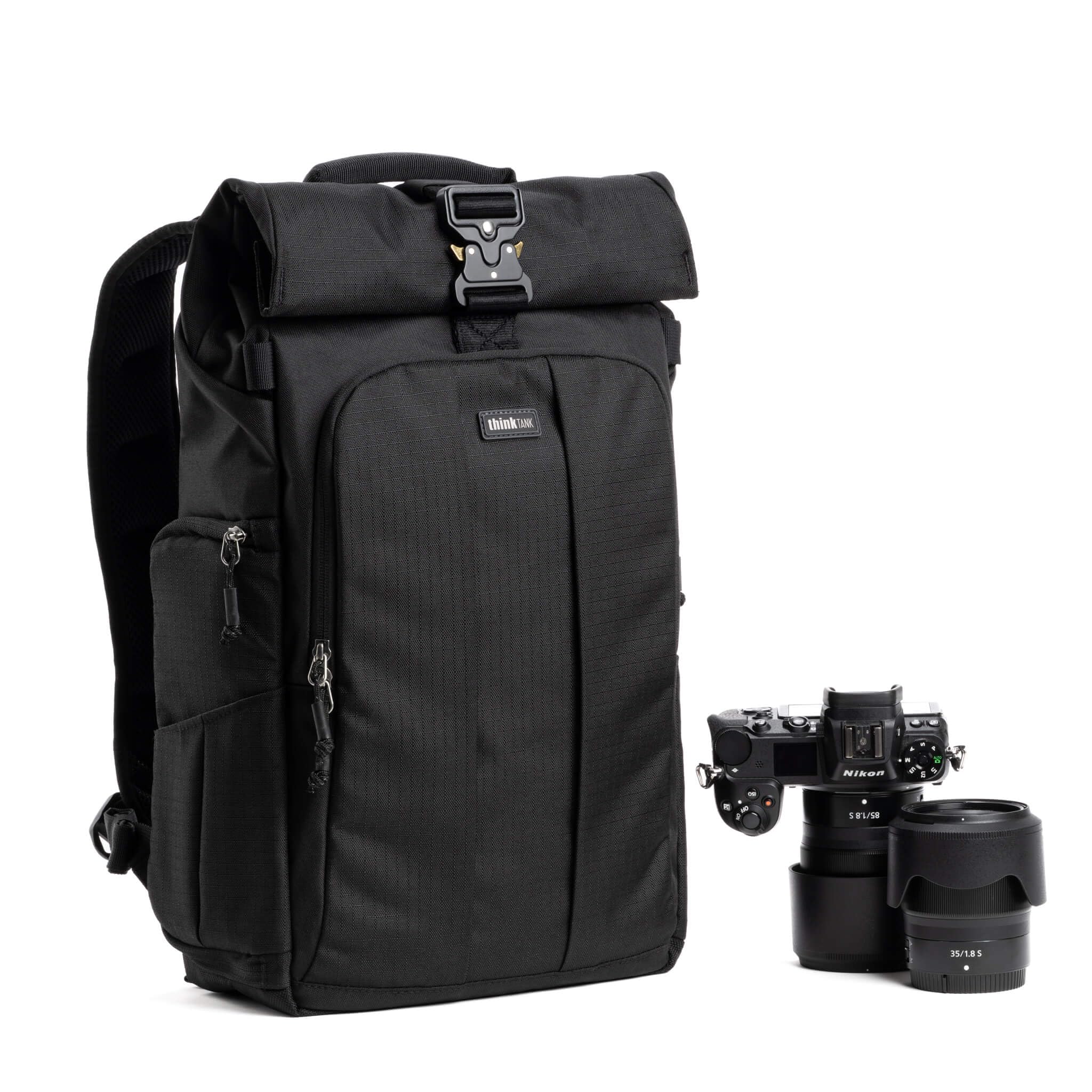 Think Tank FocusPoint 22L RollTop Camera Backpack in Asphalt Black