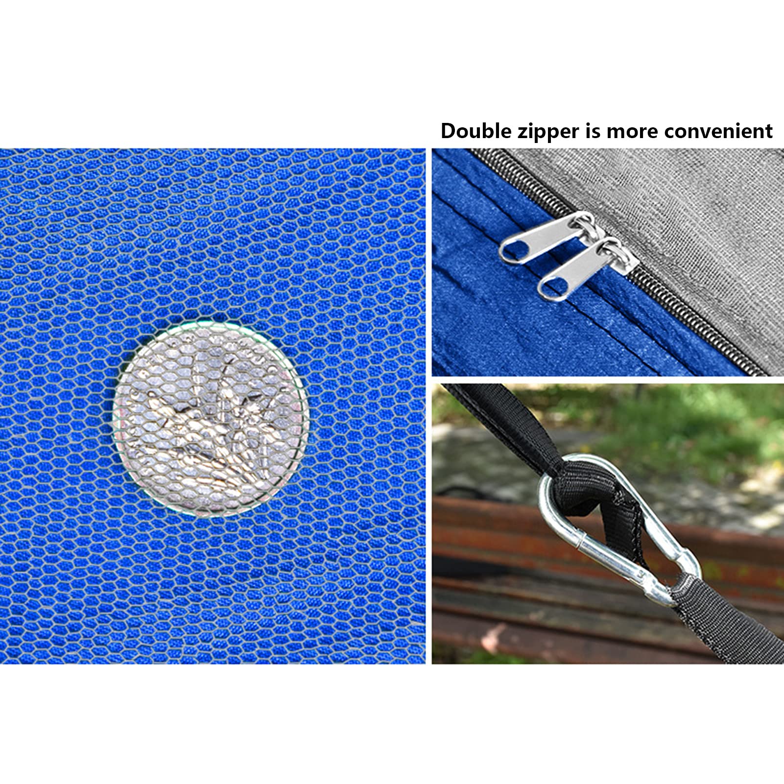 Hamacs De Parachute, Moustiquaire Hamac 2 Places Hamac De Voyage, Hamac Suspendu pour Intérieur, Balcon, Jardin, Voyage, Camping, Plage