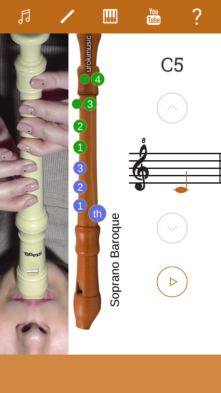 2D Recorder Fingering Chart How To Play Recorder App on Amazon Appstore