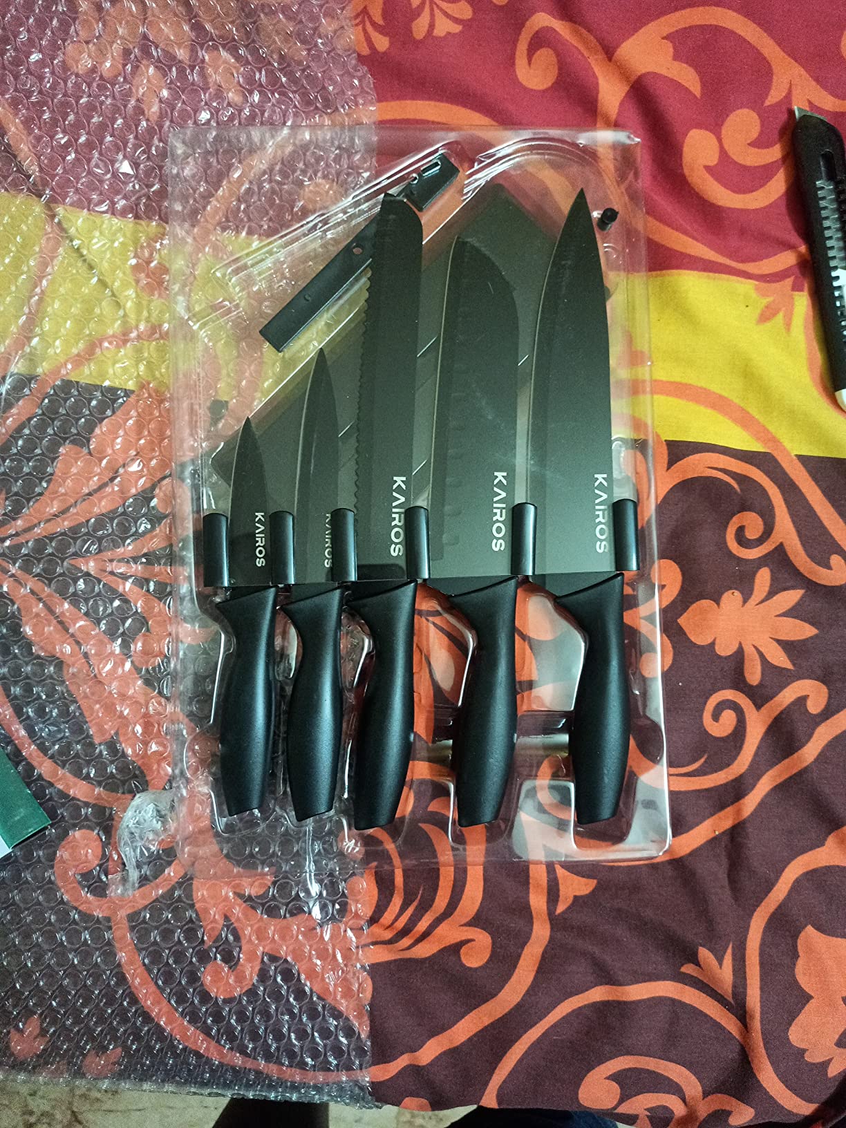 Buy Kairos 5Pcs Kitchen Knife Set with Stand, High Carbon Stainless