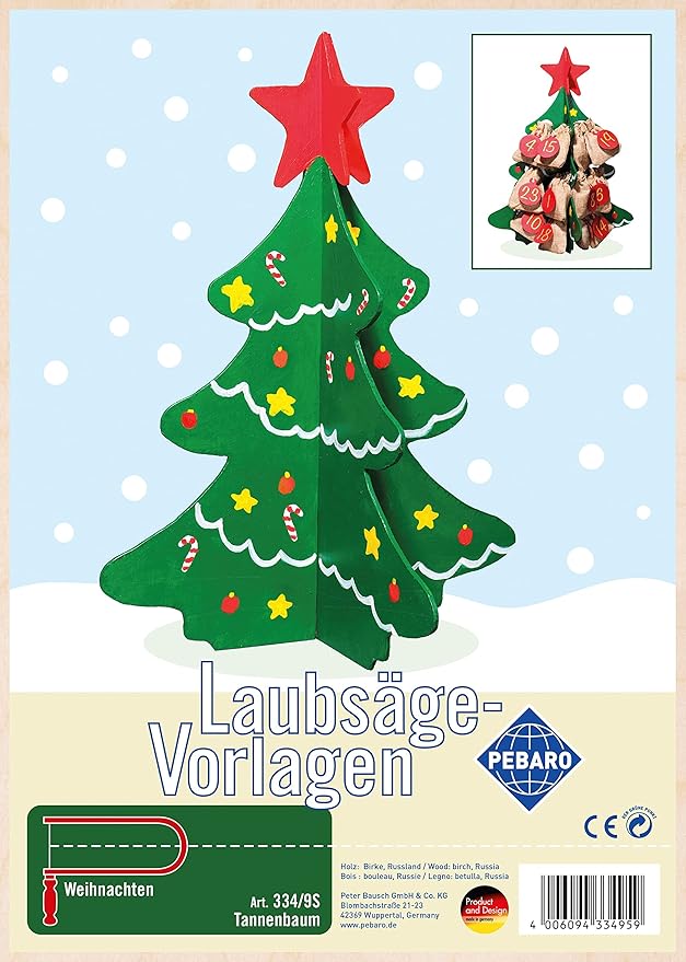 Pebaro Laubsägevorlage 'Fliegendes Huhn' - Motiv Auf 3 Mm Sperrholz, DIN A4, Zum Basteln & Bemalen