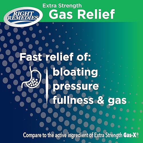 Vista 6 de Alivio de gas extra fuerte, 125 mg de simeticona (365 cápsulas blandas), alivio rápido del gas, hinchazón, plenitud, malestar doloroso, comparado