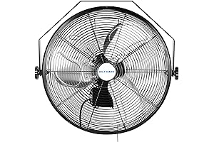 4300 CFM 18 in. Wall Mount Fan, 3-Speed Waterproof Outdoor Fan for...