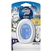 Ambi Pur Bagno Profumatore per Ambienti ad Azione Continua, 8 pezzi, Fragranza Cortina, Eliminazione e Prevenzione degli Odori, fino a 50 giorni di Profumo