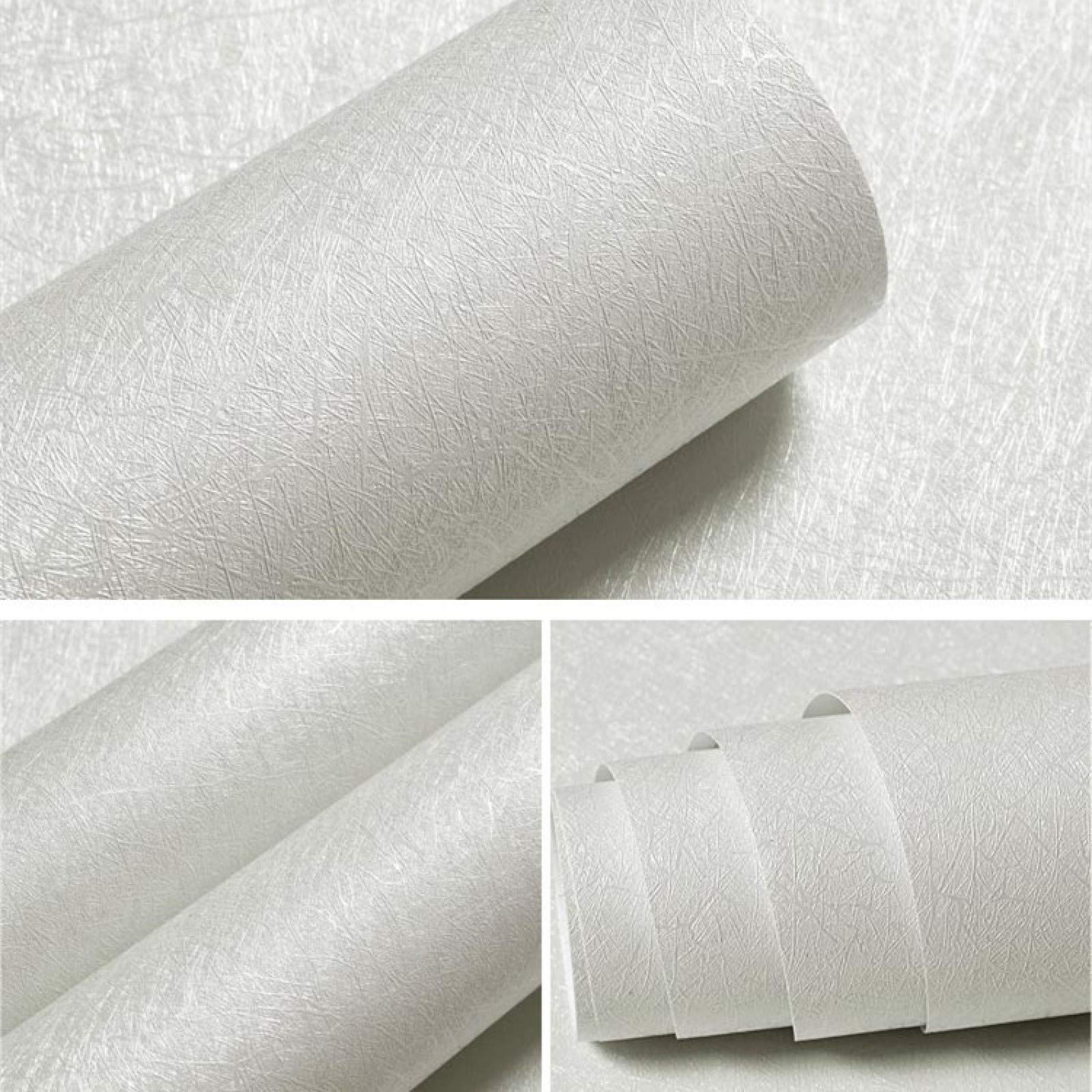 Samoprzylepny papier ścienny 40 x 500 cm biała tekstura naklejki ścienne wodoodporne łatwe do zainstalowania do sypialni łazienki kuchni salonu meble dekoracja