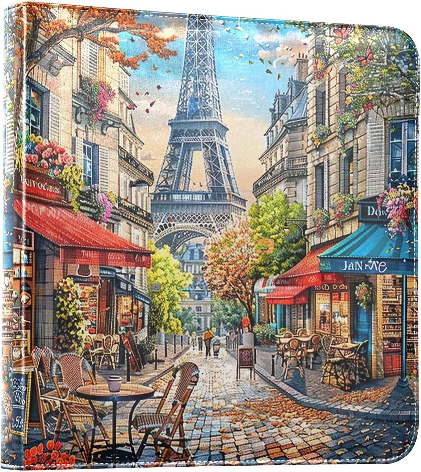 Paris Street Scrapbook with Plastic Sleeves Scrapbook Photo Album for Travel Wedding Graduation