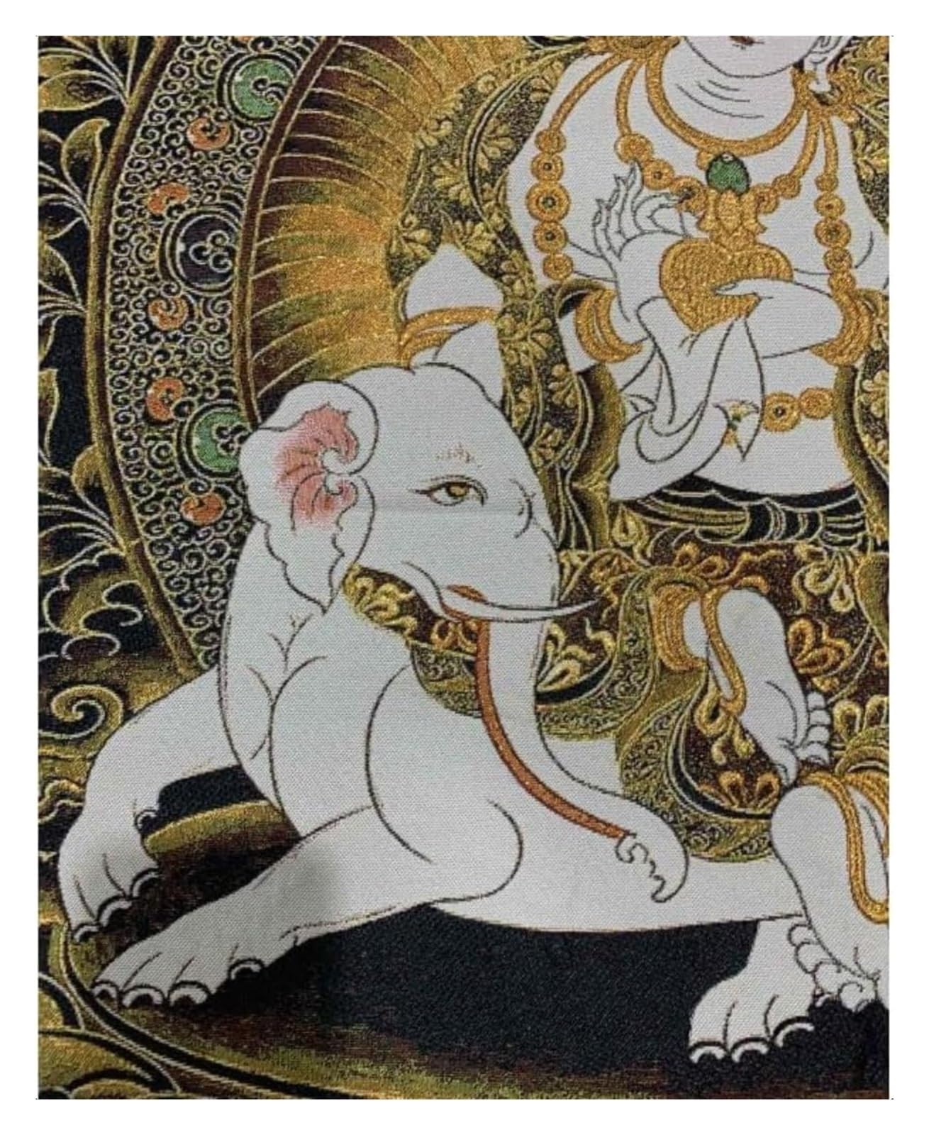 PZOFERLIN Ricamo tibetano Thangka Ricamo in seta Thangka tibetano Samantabhadra Bodhisattva da appendere alla parete 60x90 cm
