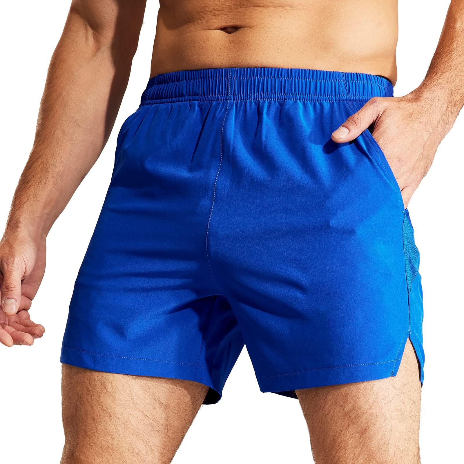 MIER Men's 5 Inch Inseam Running Shorts, Quick-Dry with Pockets