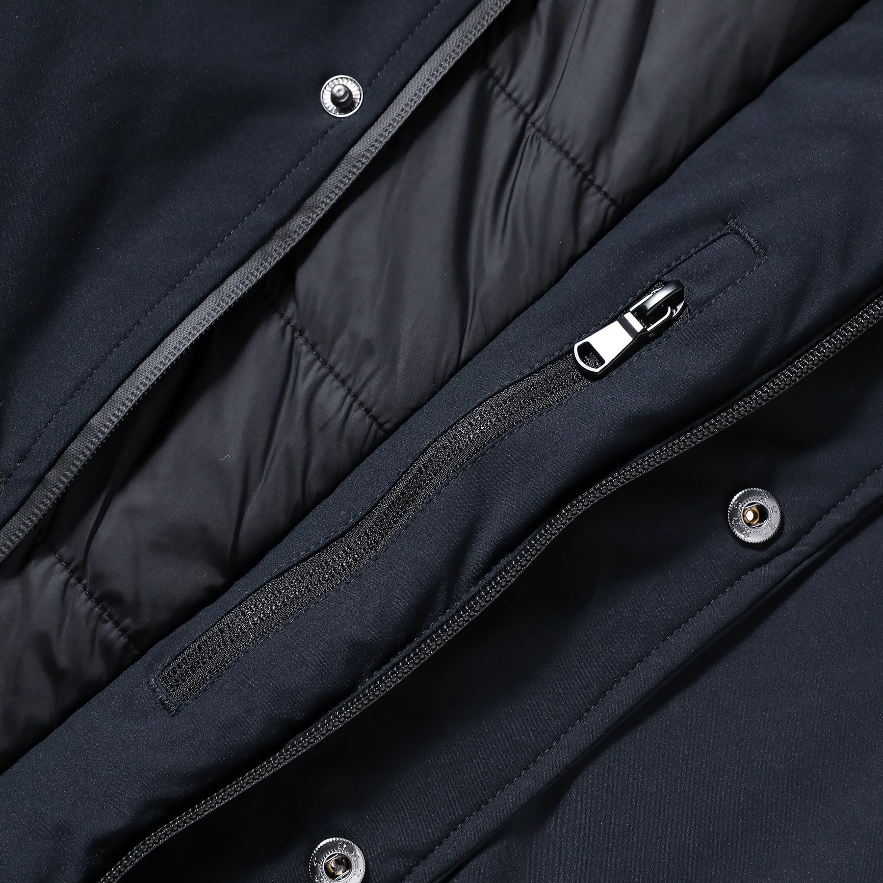 Allthemen Cappotti Uomo Invernale Casual Medio Lungo Parka Regular Fit Piumino Giacca Multifunzionale Outdoor Calda
