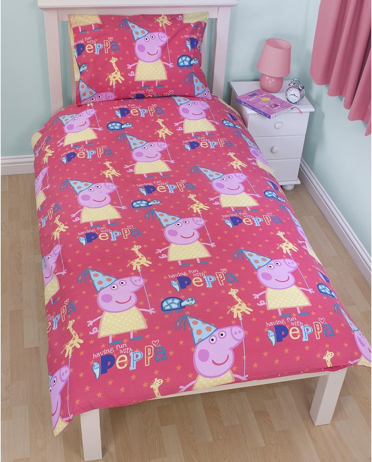 Peppa Pig 'Funfair' Reversible Single Bed Duvet Cover Set