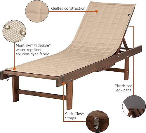 Miniatura 4 de Classic Accessories Montlake FadeSafe - Funda para tumbona, Beige antiguo