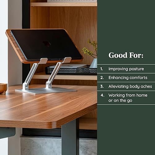 Miniatura 4 de Branch Soporte ajustable para laptop, eleva la ergonomía y reduce la tensión, elevador de laptop altura y ángulo personalizables, diseño portátil y