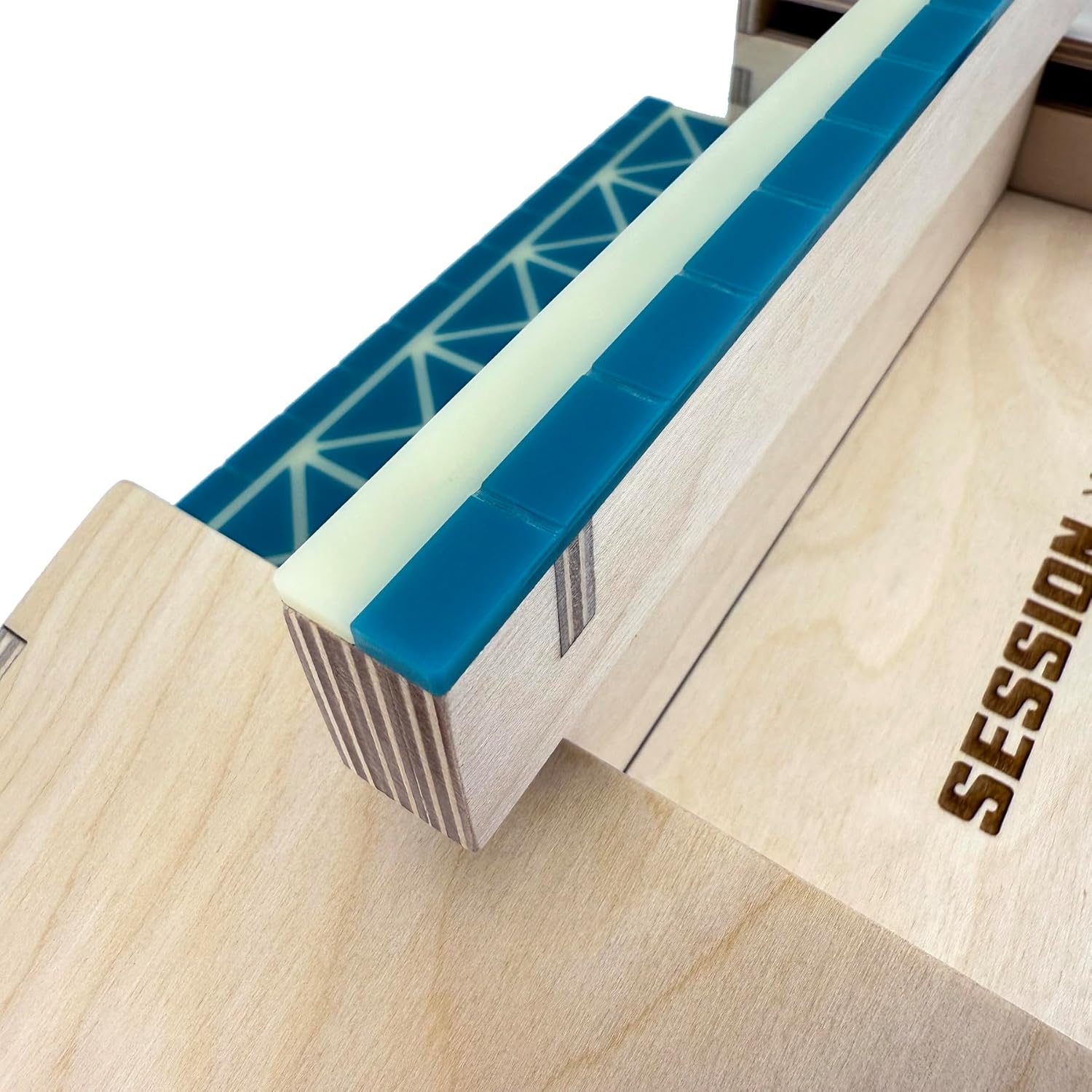 Teak Tuning x Session “The Junction” Modular Wooden Fingerboard Ramp - 20 Inches Long - 2 Plain Kickers + Triple-Sided Rail/Ledge Block – Hand Made in USA - Fingerboard Obstacle