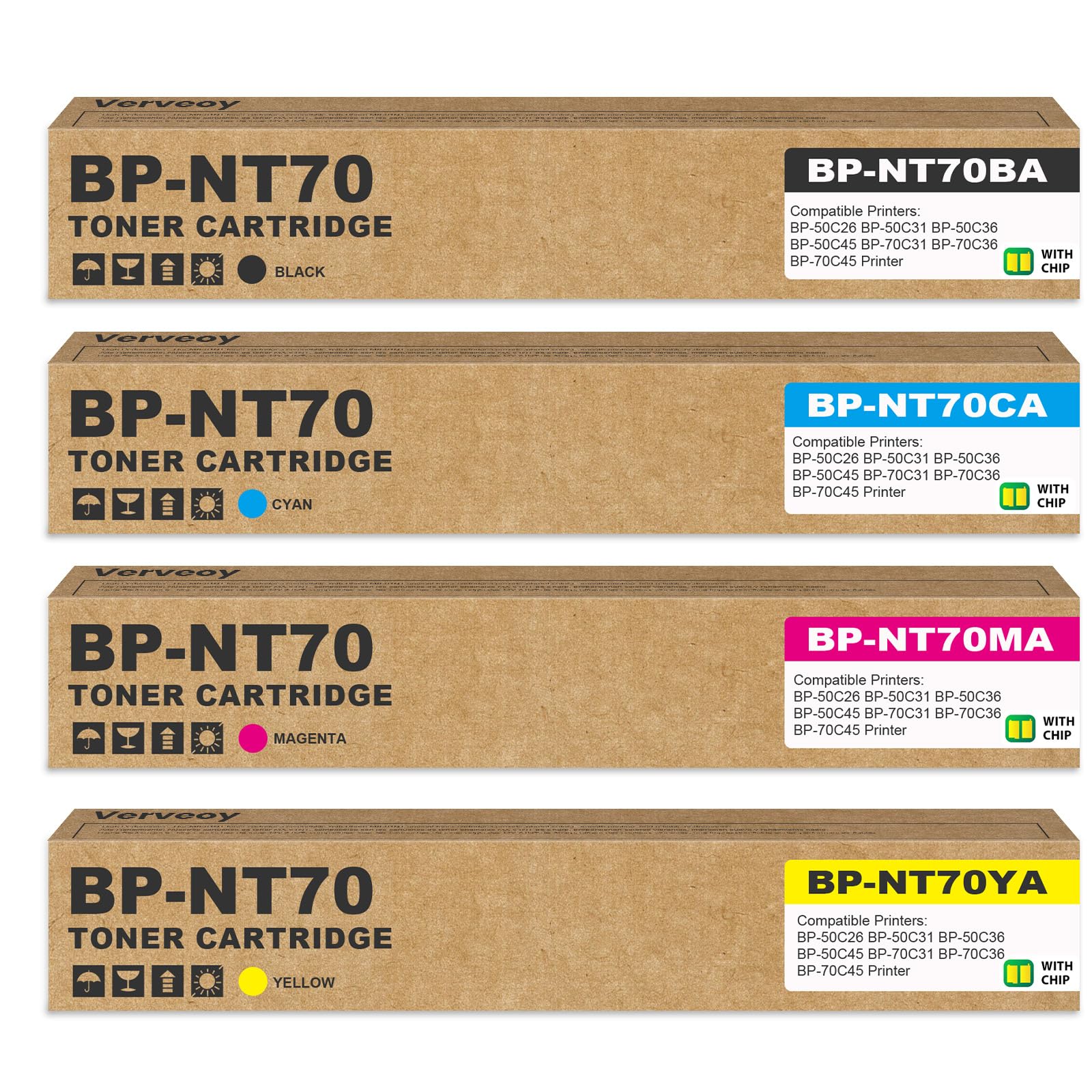 Toner BP-NT70 idéal pour le partage de documents sur Sharp BP-50C26 - 8