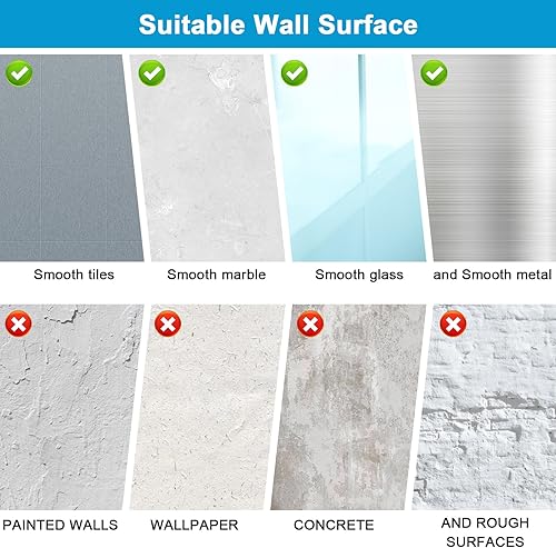 Miniatura 7 de CGBE Organizador de ducha autoadhesivo de acrílico estante de pared de baño sin taladrar con ganchos ocultos y agujeros de drenaje, organizador