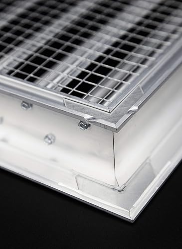 Miniatura 8 de Ventilas de aluminio a prueba de agua para exteriores. Resistentes al agua y a la lluvia. Con tela de alambre. Ventila para aire acondicionado a