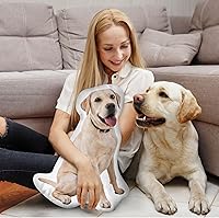 Vista 6 de Easycosy Almohada personalizada con fotos de mascotas, almohada personalizada con forma de cara de perro y gato, almohadas personalizadas con imagen