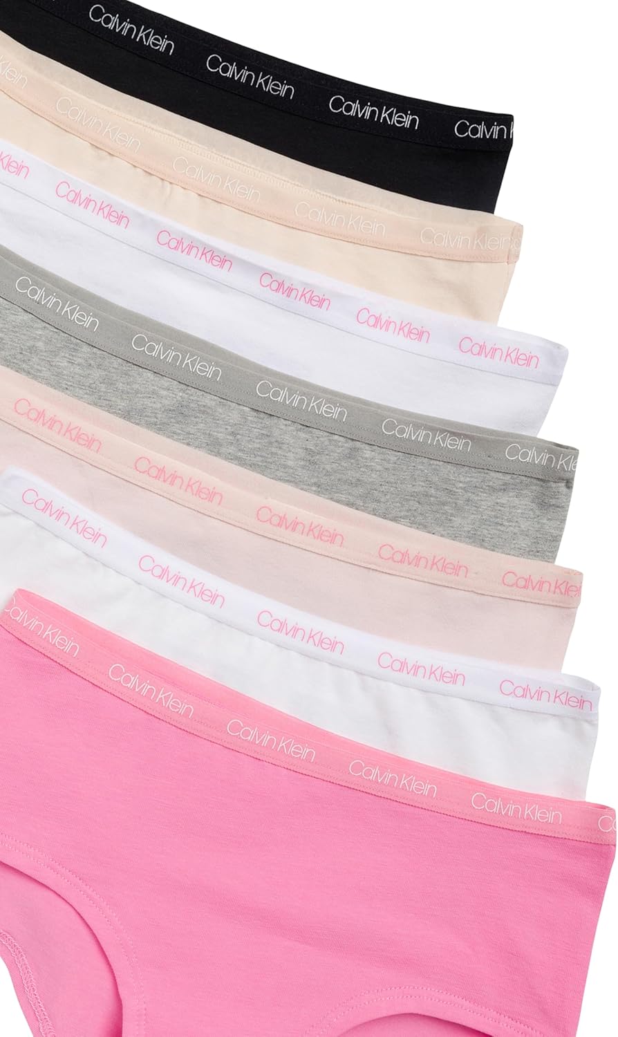 Calvin Klein Kids Girls' Modern Cotton Hipster Underwear 7-Pack - Image 2
