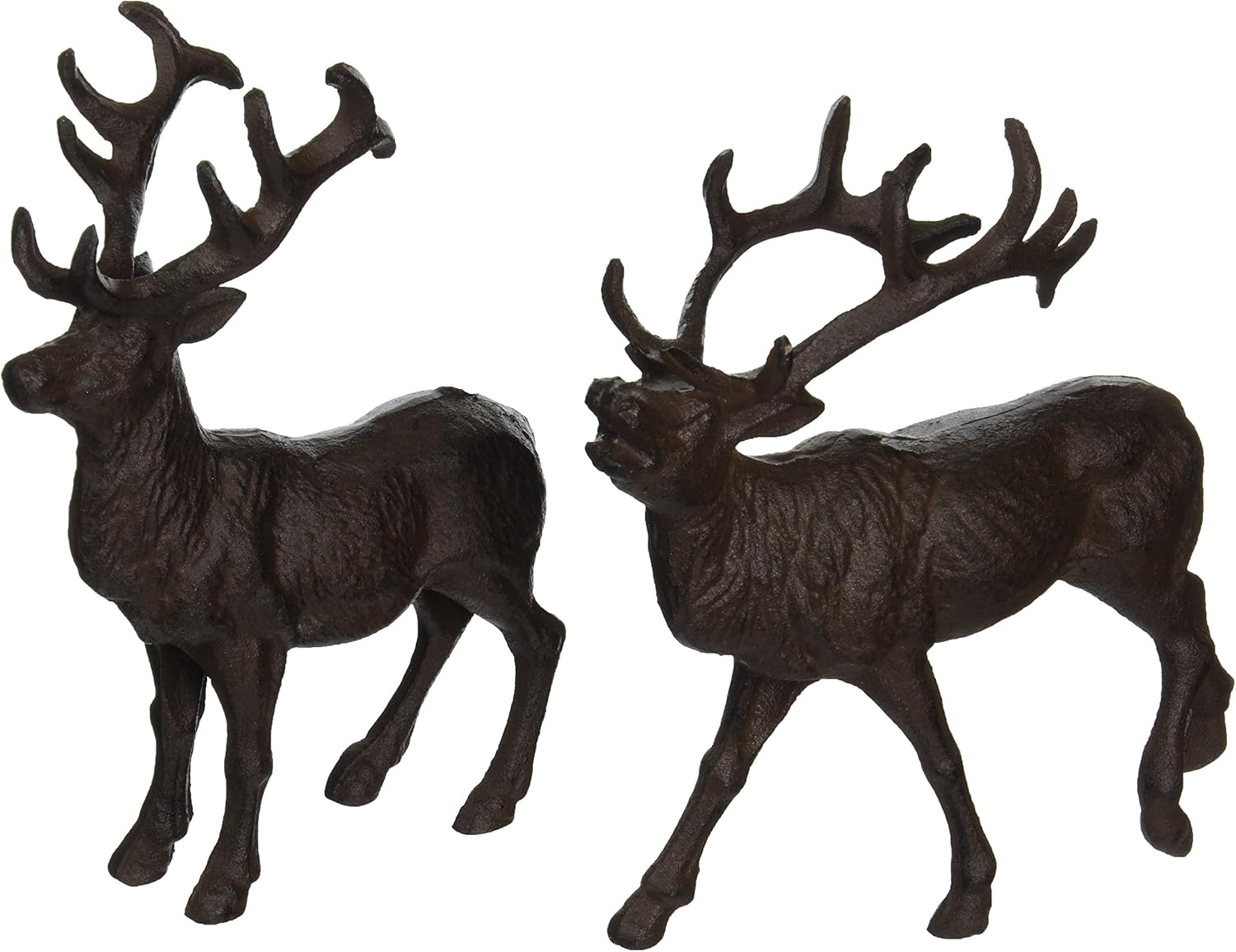 Esschert Design Cast Iron Deer Statue, Set of 2 Patio