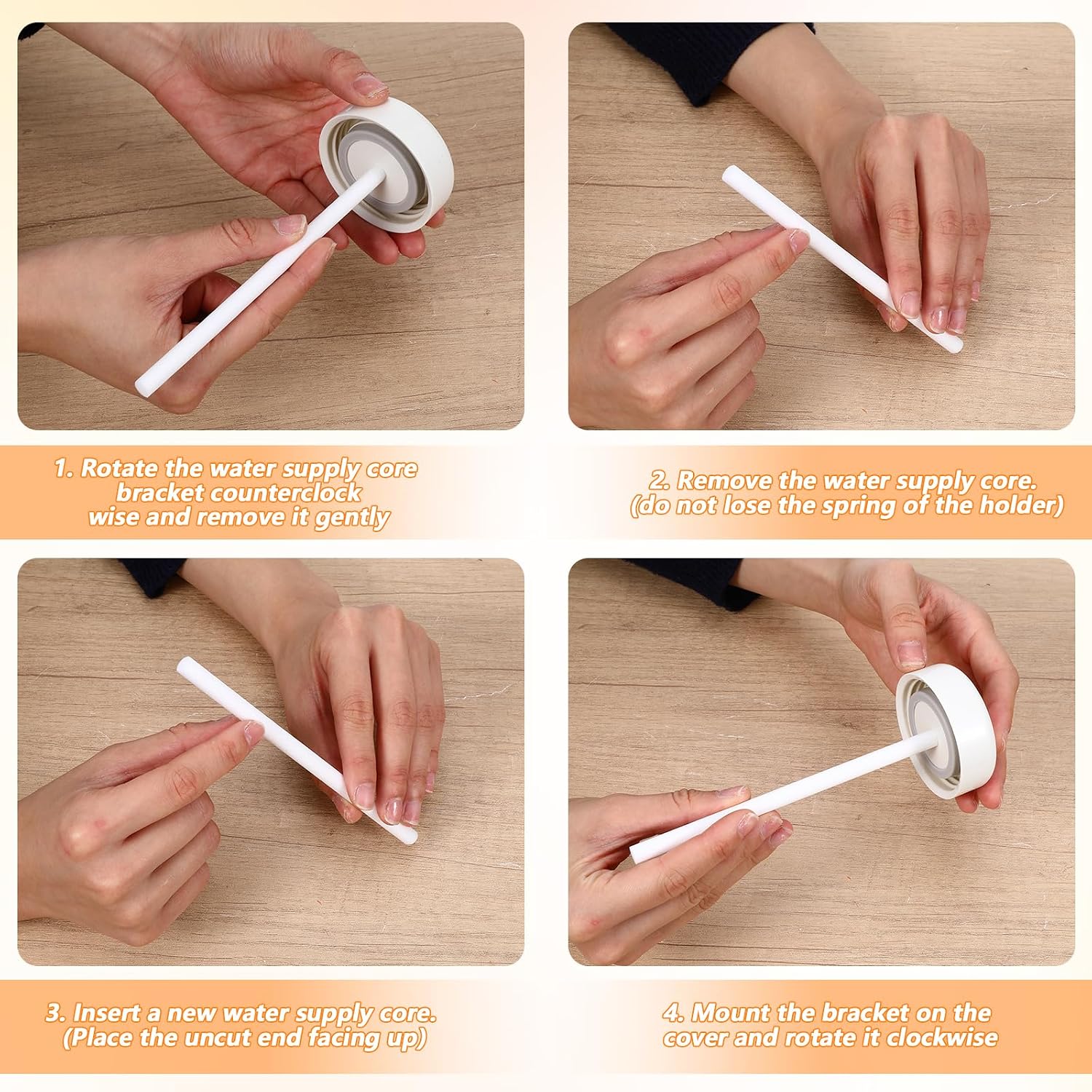 10 pcs Mini Humidifier Filter Stick, 5.9 Inch Cotton Filter Refill Sticks Mini USB Car Filters Replacement Parts for Small Portable Humidifier