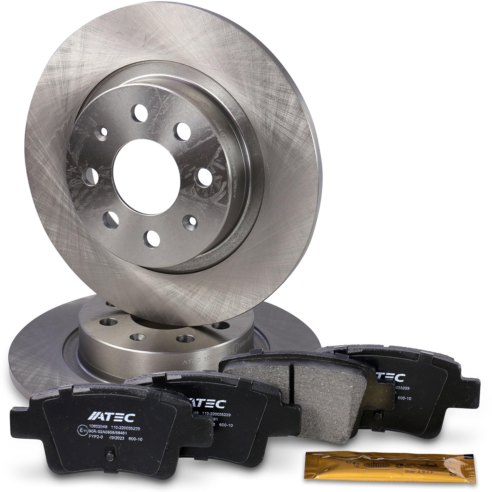 BESTPRICE Bremsenset Hinterachse inkl. Bremsscheiben Ø 264 mm Voll + Bremsbeläge hinten, Kompatibel mit ABARTH GRANDE PUNTO, FIAT GRANDE PUNTO (199_)