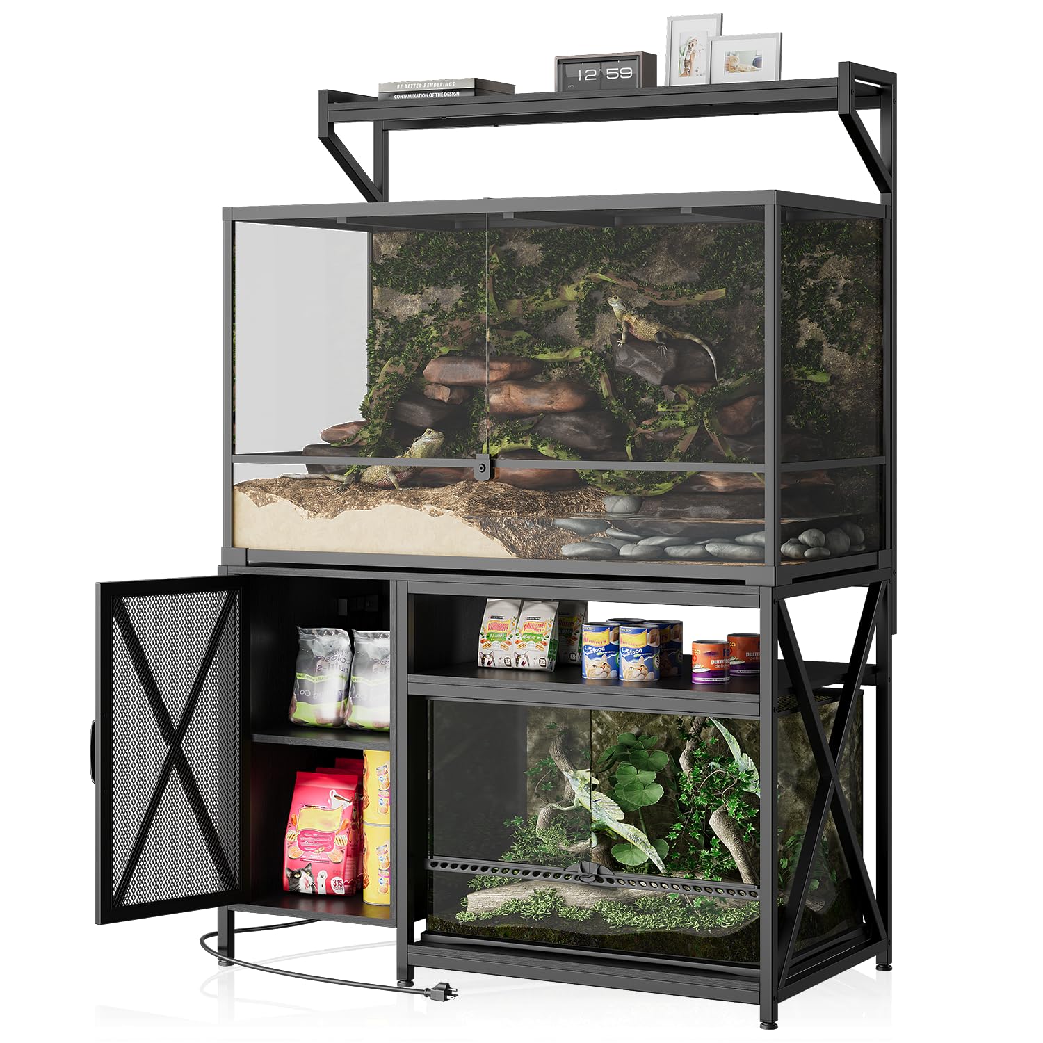 Amazon.com : 120 Gallon Reptile Tank Stand with Power Outlet