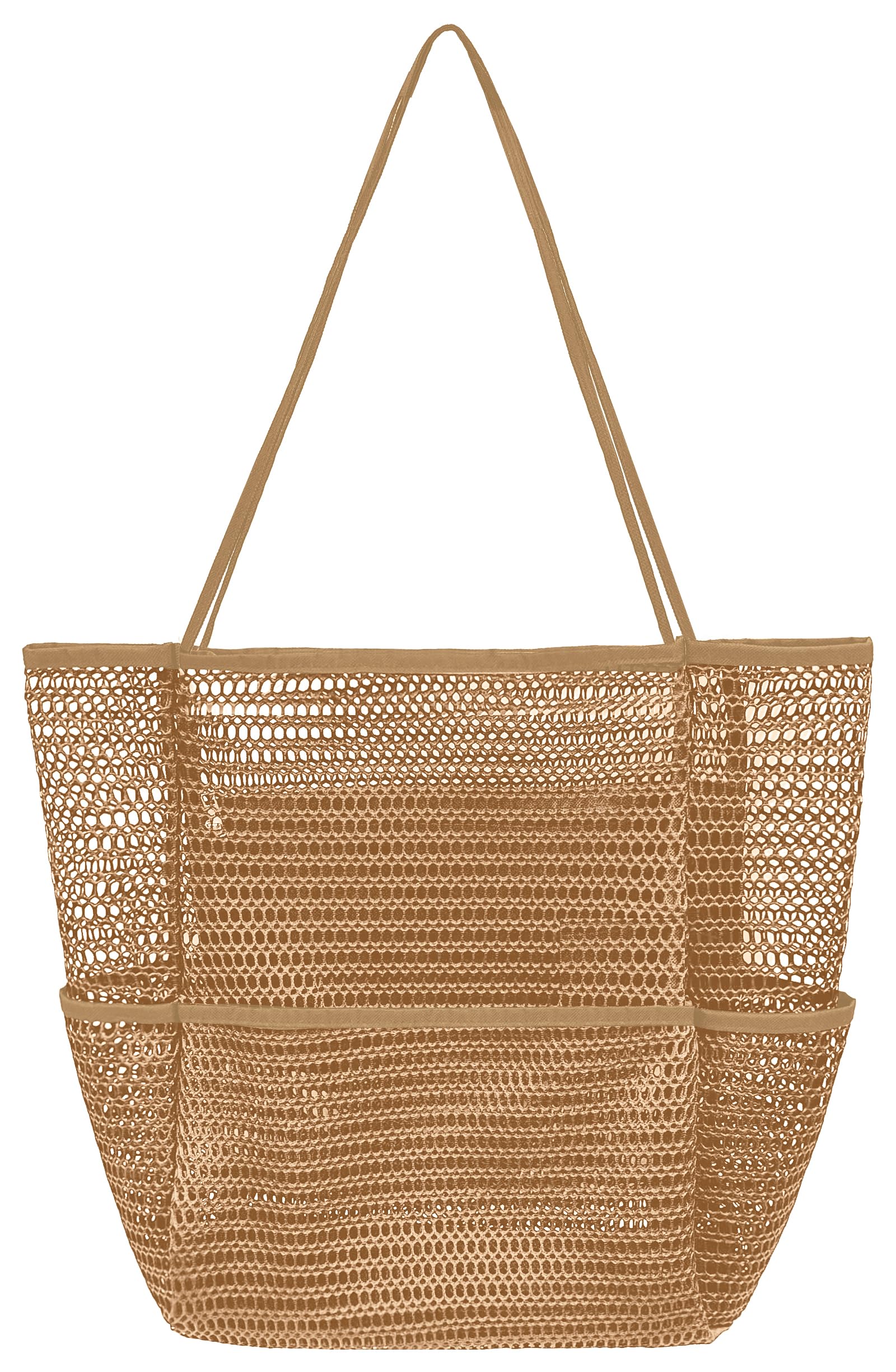 Mesh Beach Tote Bags for Women Sandproof Large Shoulder Pool Swimming Bag Summer Vacation Essentials Inner Pocket