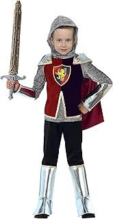RUBIE'S Déguisement Enfants Chevalier - Taille 3-4 Ans - Costume avec Cotte de Maille, Blason, Pantalon, Cape, Jambières et Protections Avant Bras, Pour carnaval, anniversaire, alloween Halloween