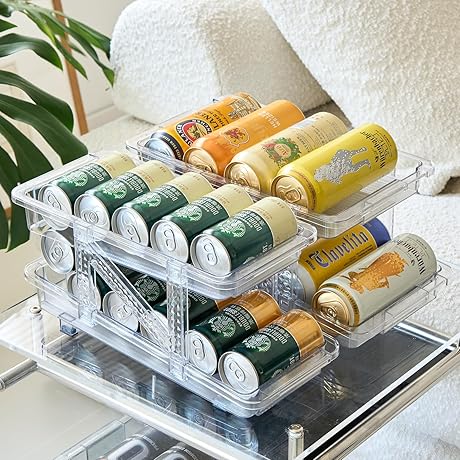 2-Layer Adjustable Soda Can Organizer