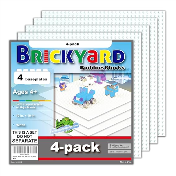 Brickyard Building Blocks Lego Compatible Baseplate Pack