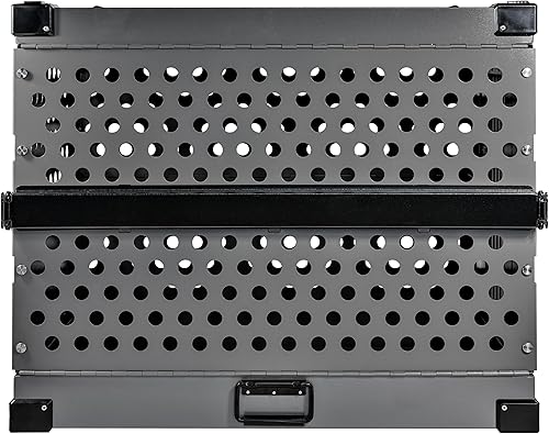 Miniatura 5 de K9 Kennel Boss - Jaula para perros de aluminio con recubrimiento en polvo totalmente plegable y resistente, mediana (gris)