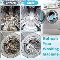 Vista 3 de 150 Pcs Washing Machine Cleaner Tablets Washing Machine Deep Cleaner Tablets for Front Loader and Top Load Washer