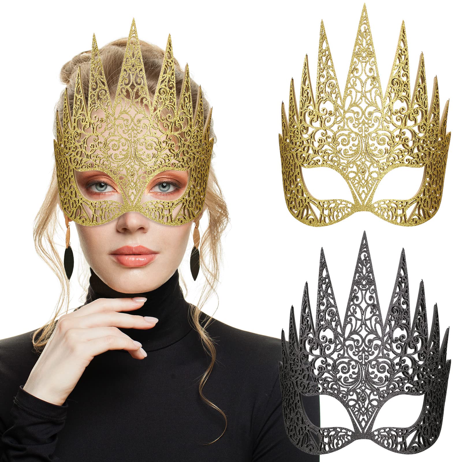 Buy 2 Pieces Die Cut Royal Crown Evil Queen Crown Witch Crown Cosplay