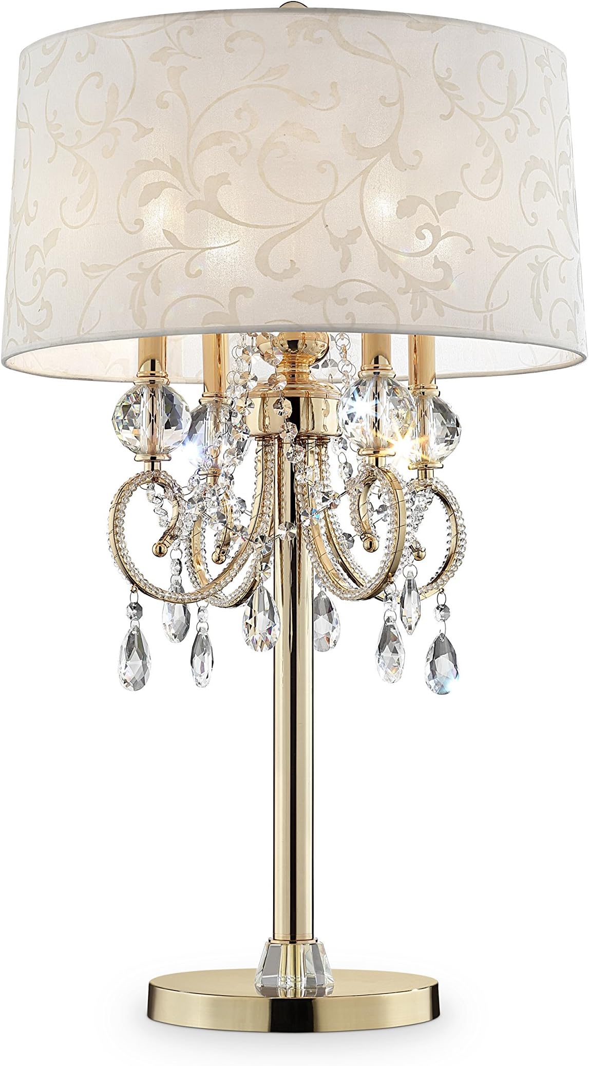 OK Lighting OK-5155T 32.5" H Aurora Table LAMP , White