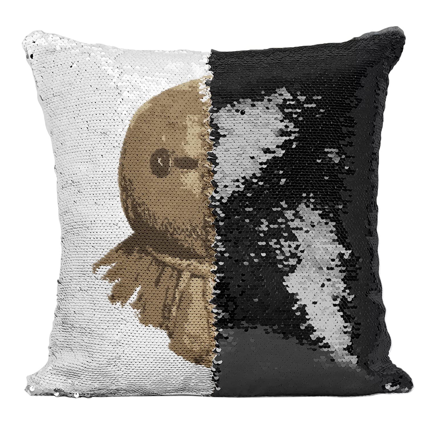 Coussin de canapé Halloween avec monstre et paillettes pour soirée horreur
