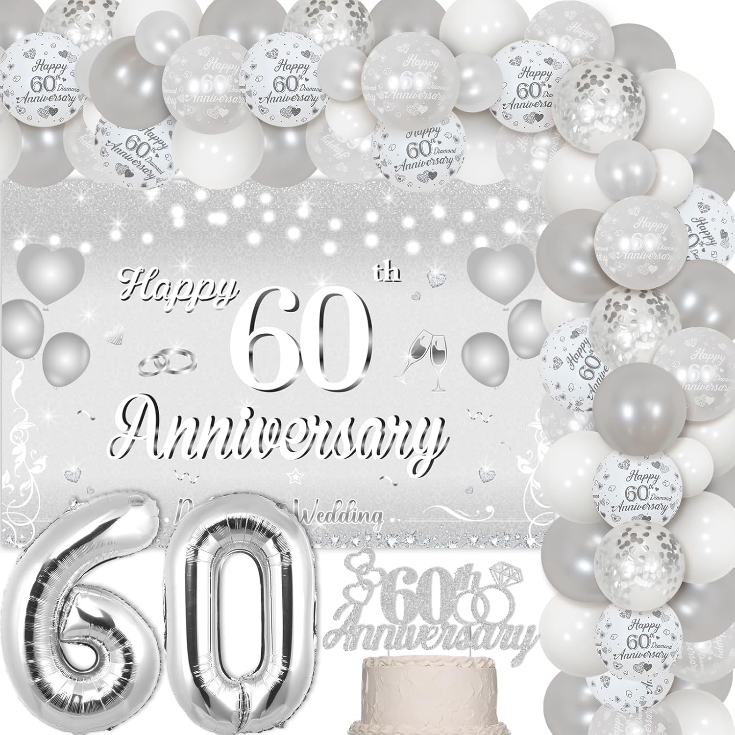 Diamond Wedding Anniversary Decorations - View #4