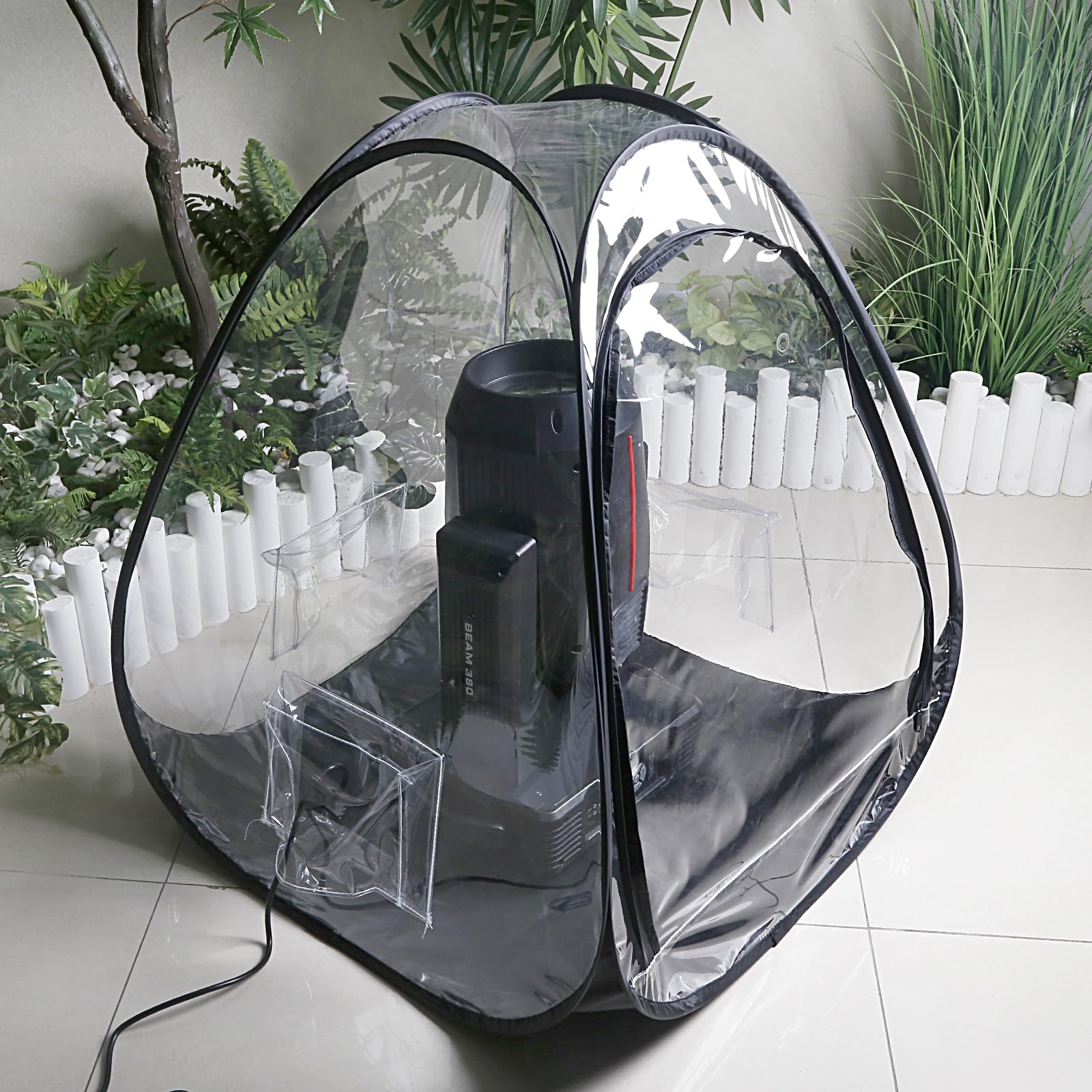 Copertura antipioggia professionale per teste mobili, accessorio di protezione per l'illuminazione del palco impermeabile e antipolvere, copertura antipioggia trasparente da terra, confezione da 2