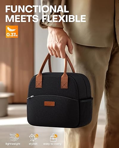 Miniatura 7 de HOTOR Lonchera para mujeres y hombres  Fiambrera aislada resistente al desgaste con gran capacidad, bolsa hielera multifuncional para oficina,
