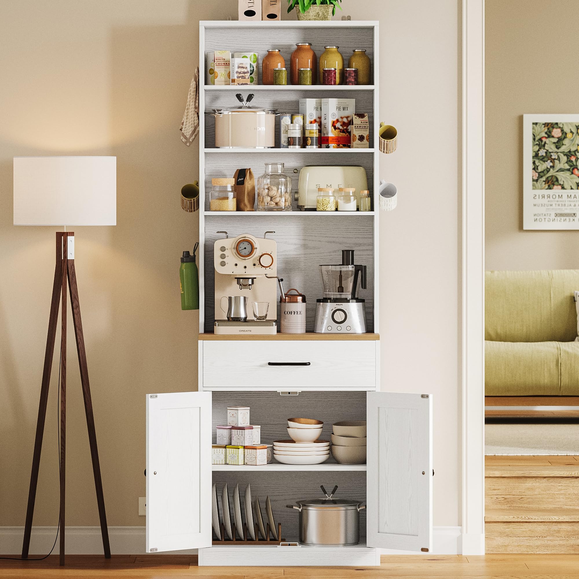 NOMARK アイアンラック Amazon.com - IRONCK Bakers Rack Microwave Stand with Customizable