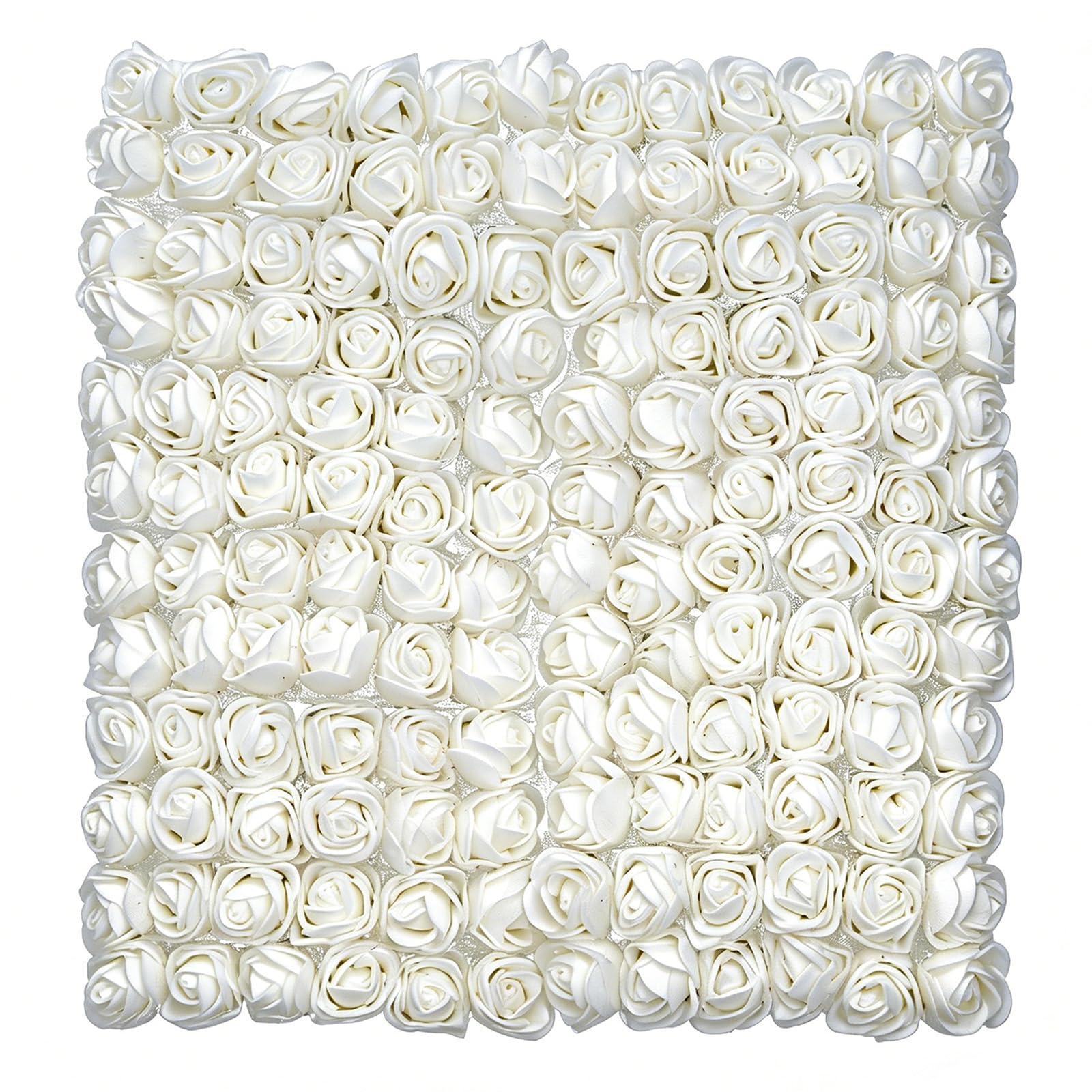 Gkhlg 144 Pcs Foam Roses Artificial Flowers with Soft PE Foam Stems Craft Flowers for DIY Crafters to Decorate Home Parties and Holidays (White)